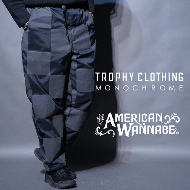【LIMITED ITEM】TROPHY CLOTHING×AMERICAN WANNABE「MONOCHROME Reflector Training Pants」モノクロームリフレクタートレーニングパンツ