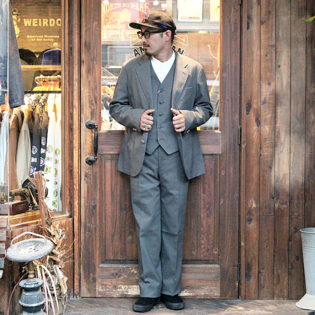 The Stylist Japan/ザスタイリストジャパン「HOPSACK 2B JACKET / GRAY」ホップサックジャケット