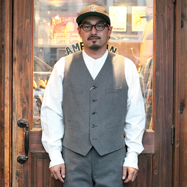 The Stylist Japan/ザスタイリストジャパン「HOPSACK VEST / GRAY」ホップサックベスト