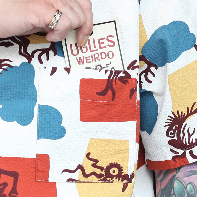 WEIRDO/ウィアード 「UGLIES - S/S SHIRTS」シアサッカー総柄半袖シャツ
