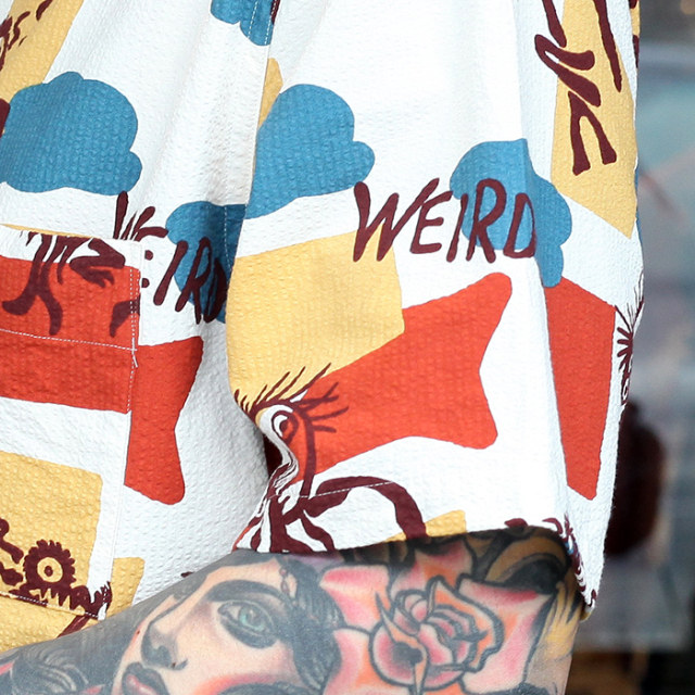 WEIRDO/ウィアード 「UGLIES - S/S SHIRTS」シアサッカー総柄半袖シャツ