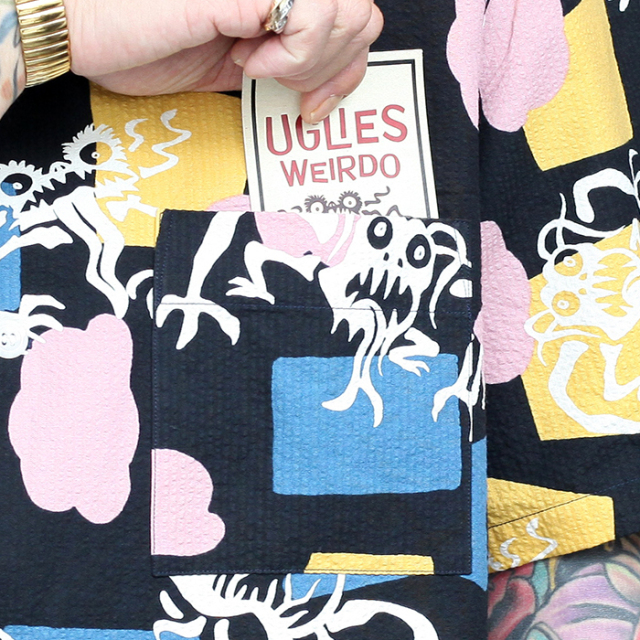 WEIRDO/ウィアード 「UGLIES - S/S SHIRTS」シアサッカー総柄半袖シャツ