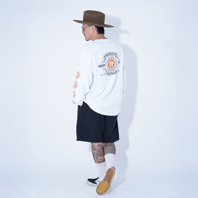 LIMITED ITEM】BUDDY JOKES×AMERICAN WANNABE「 BW TRADEMARK L/S TEE