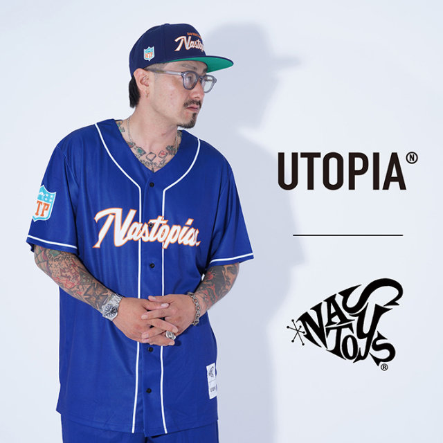 【LIMITED ITEM】UTOPIA×NASTOYS「Nastopias BB S/S SHIRTS / NAVY」ベースボールS/Sシャツ