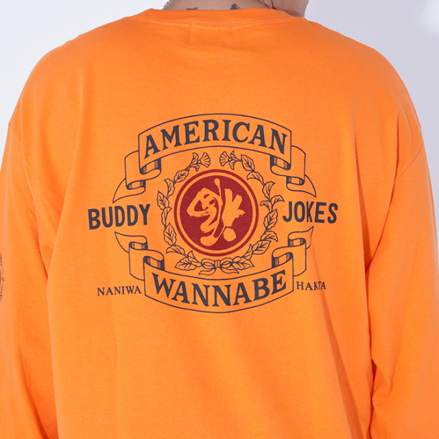 LIMITED ITEM】BUDDY JOKES×AMERICAN WANNABE「 BW TRADEMARK L/S TEE