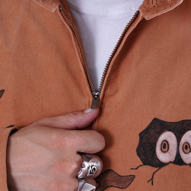 ベルベット アメリカン レトロ 綿パッド入り ジャケット男性Q574 Maden Retro Corduroy Coat for Men Fall and Winter Stand-up