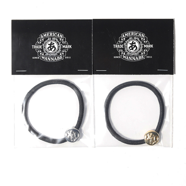 BLACK BOOTS×AMERICAN WANNABE「 "CIRCLE TRADE MARK” HAIR BAND」トレードマークヘアゴム