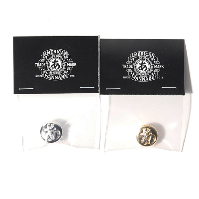 BLACK BOOTS×AMERICAN WANNABE「"CIRCLE TRADE MARK” PINS」トレードマークピンバッジ