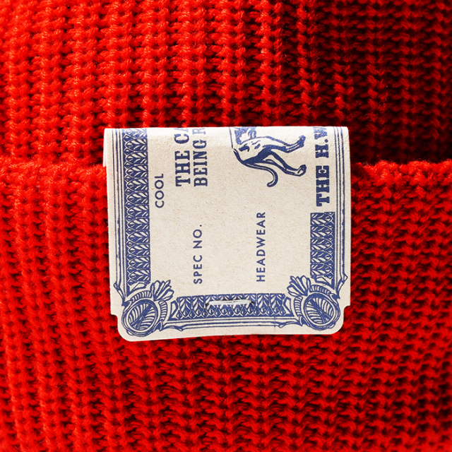 D-00988 /「WOOL ACRYL DOG WATCH CAP / RED」ニットキャップ