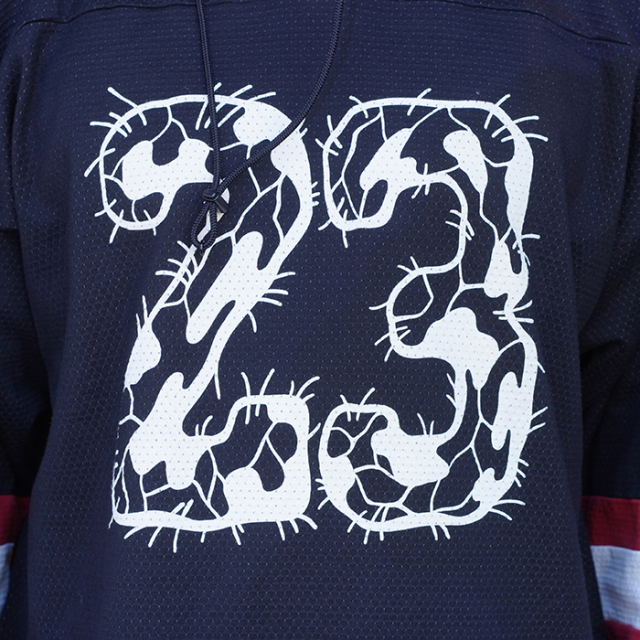 WRD5117 /「MONSTERS - HOCKEY JERSEY / BLACK」 フットボールTシャツ