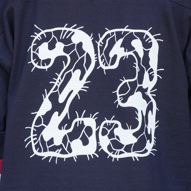 WRD5117 /「MONSTERS - HOCKEY JERSEY / BLACK」 フットボールTシャツ
