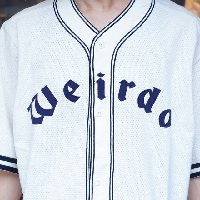 WRD5113 /「Weirdo - S/S BASEBALL SHIRTS / WHITE」ベースボールS/Sシャツ