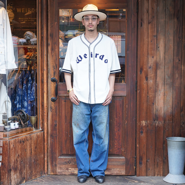 WRD5113 /「Weirdo - S/S BASEBALL SHIRTS / WHITE」ベースボールS/Sシャツ