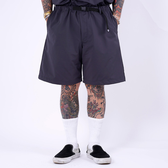 AMERICAN WANNABE/アメリカンワナビー「EASY SHORT PANTS / BLACK」イージーショートパンツ