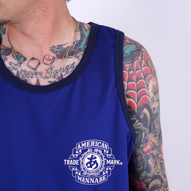 たこさん⭐︎Vintageタンクトップdignity sleeveless AWCO-250101 /「TRADE MARK TANKTOP / NAVY」タンクトップ