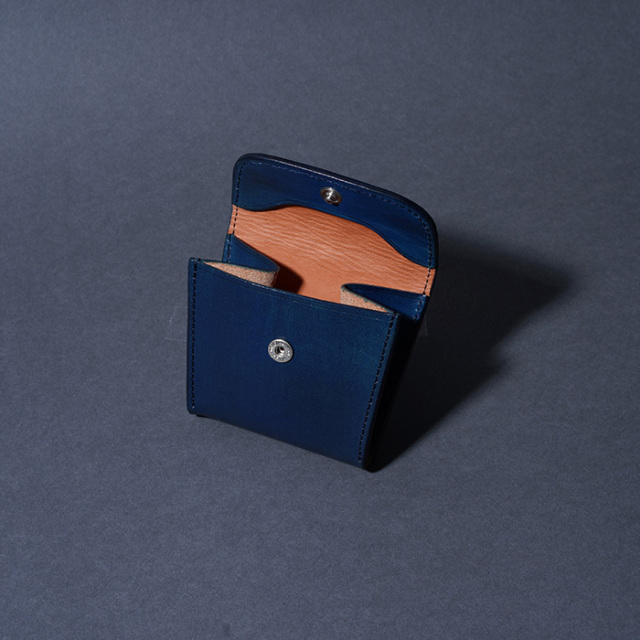 taku　MOTO クロコダイル コインケース C2 ネイビー MOTO / モト「C2 CROCODILE×BELGIUM CASE LEATHER COIN CASE
