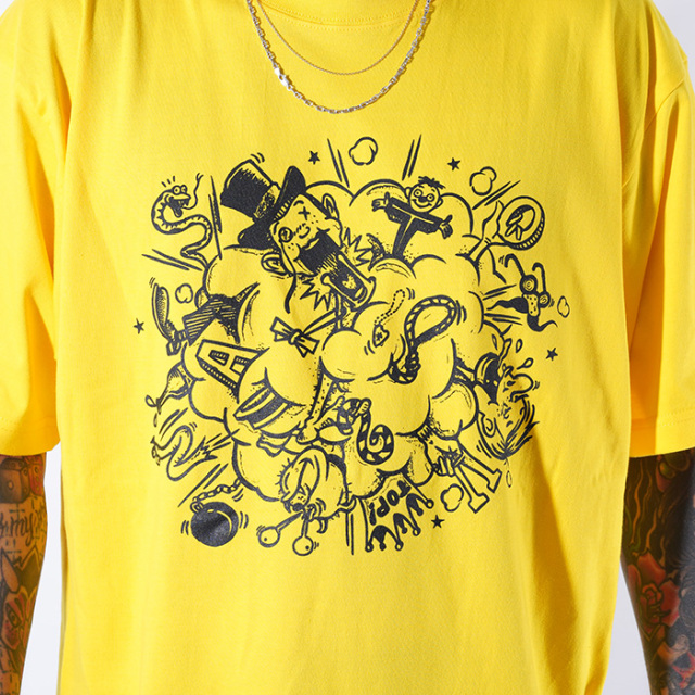 NTCB-250501 /「Play S/S TEE / YELLOW」プリントS/S Tシャツ