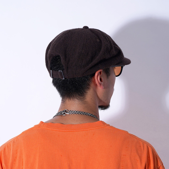 D-01078 /「WASHED HUNTING / BROWN」ハンチングキャスケット