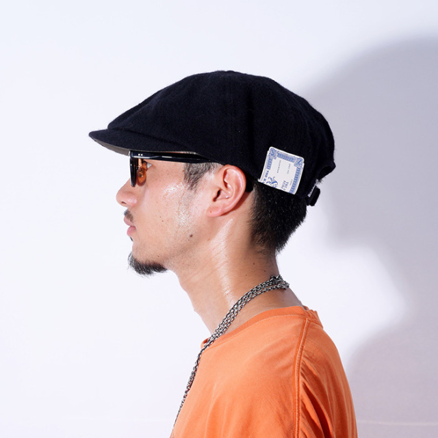 D-01078 /「WASHED HUNTING / BLACK」ハンチングキャスケット