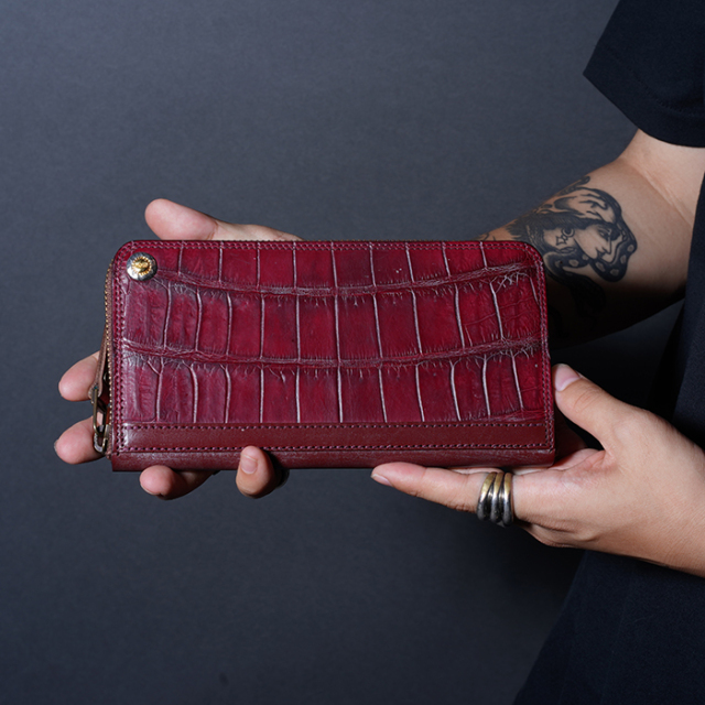 ③mo_oto_oko_onページ MOTO / モト「FW1 CROCODILE×BRIDLE LEATHER ZIP LONG WALLET