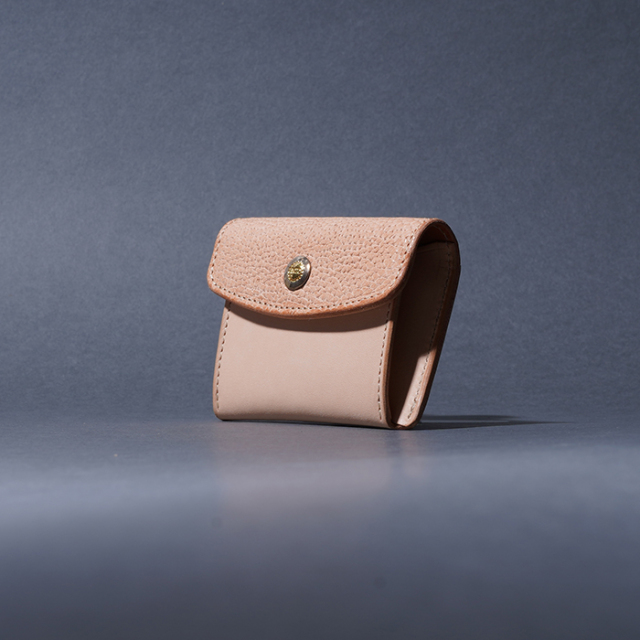 MOTO / モト「C3 HIGUMA×BELGIUM TAN  LEATHER CARD CASE / NATURAL」ヒグマ×ベルギーヌメレザー コイン＆カードケース