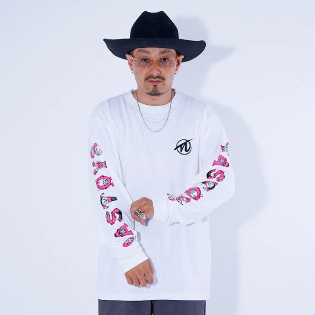 NASTOYS/ナストイズ「NASTY MONSTER L/S TEE / WHITE」プリントL/S Tシャツ