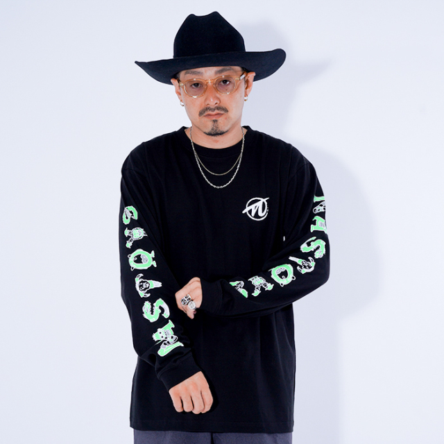 NASTOYS/ナストイズ「NASTY MONSTER L/S TEE / BLACK」プリントL/S Tシャツ