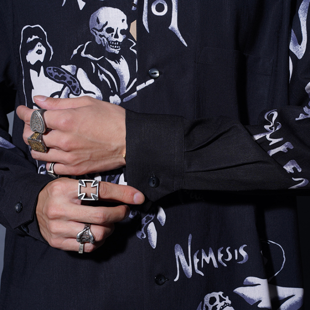GSV5305 /「TOTENTANZ - L/S SHIRTS / BLACK×GRAY」オリジナル