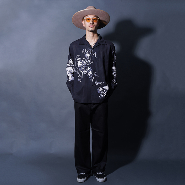 GSV5305 /「TOTENTANZ - L/S SHIRTS / BLACK×GRAY」オリジナル