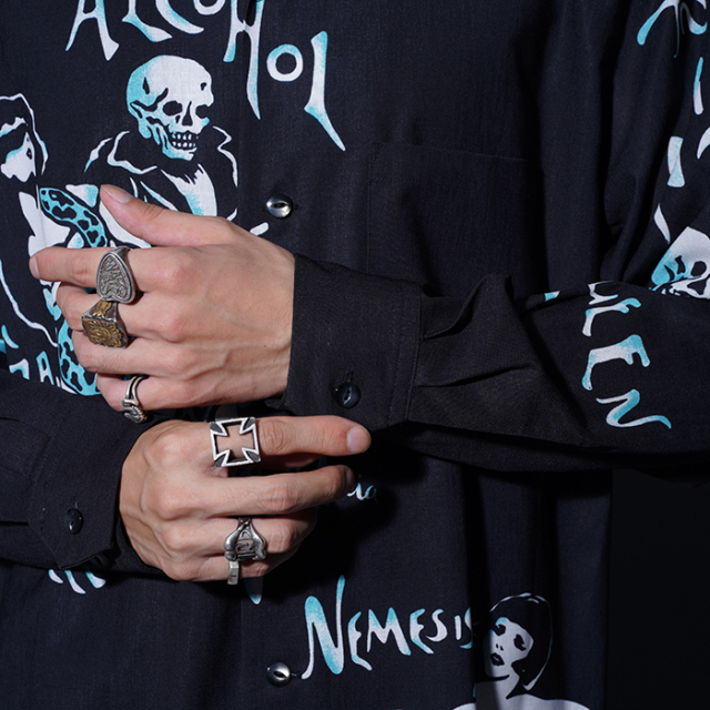 GSV5305 /「TOTENTANZ - L/S SHIRTS / BLACK×SAX」オリジナル