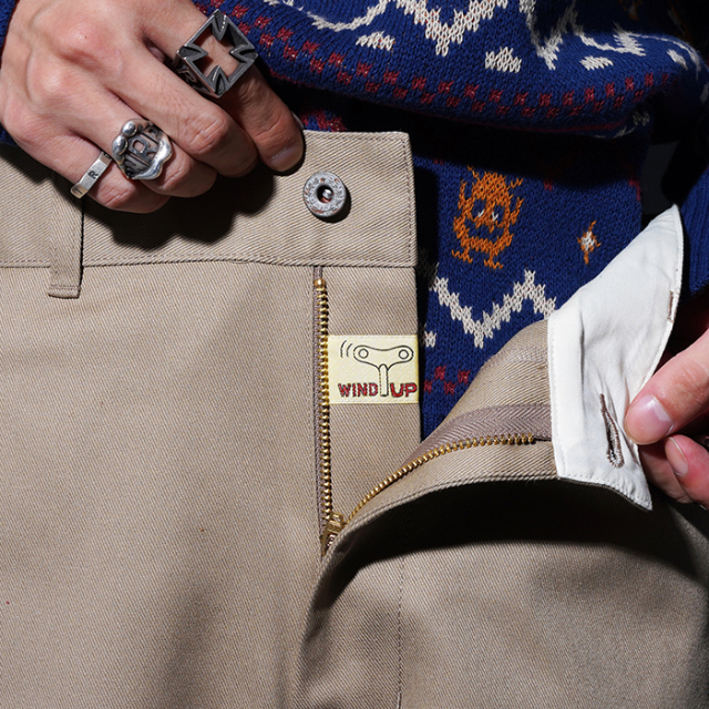 WRD9901 /「WIND UP - PANTS / BEIGE」チノパンツ