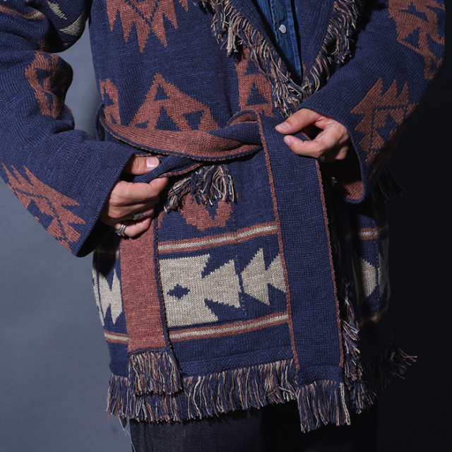 BYGH5305 /「SPIRITS HEART - CARDIGAN / INDIGO」ニットガウン