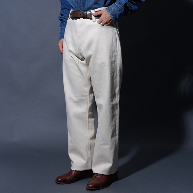OLD CROW/オールドクロー「OLD RODDER - DENIM / IVORY」デニムパンツ