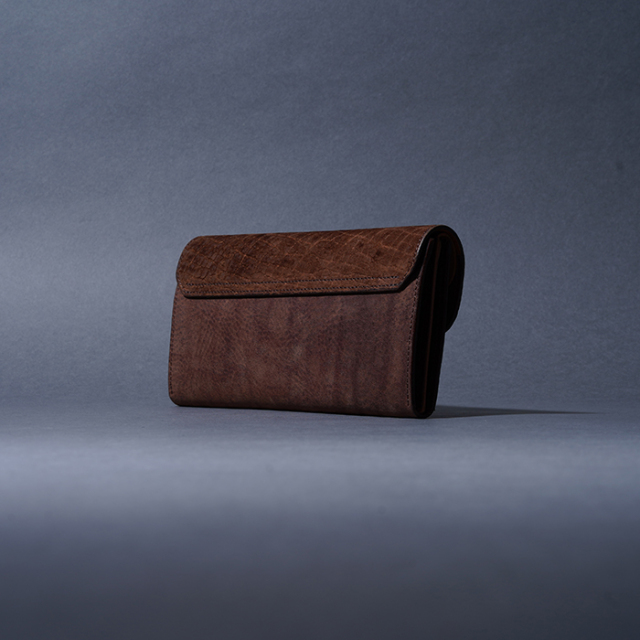 MOTO / モト「LW2 HIPPOPOTAMUS × OIL VACHETTA LONG WALLET / DARK