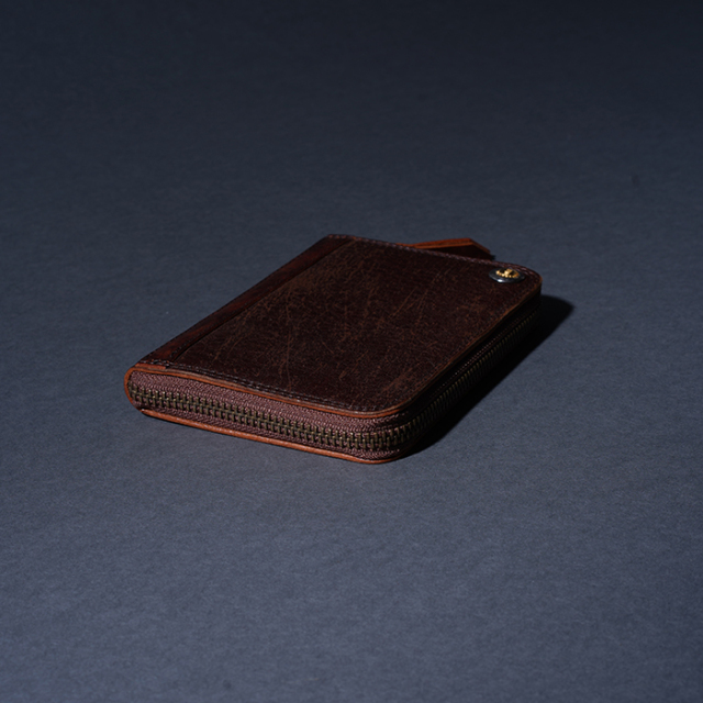 MOTO / モト「FW3 ZEBRA×WILD VACCHETTA LEATHER ZIP MIDDLE WALLET