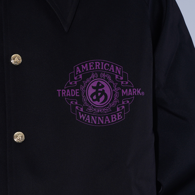 AWJ-250102 /「TRADE MARK COACH JACKET / BLACK」コーチジャケット
