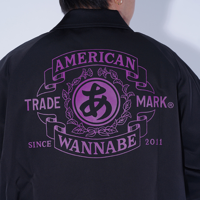 WATWING WAIT A MINUTE コーチジャケット ブラック WATWING WAIT A