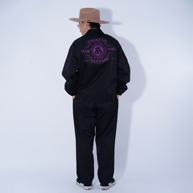 AWJ-250102 /「TRADE MARK COACH JACKET / BLACK」コーチジャケット