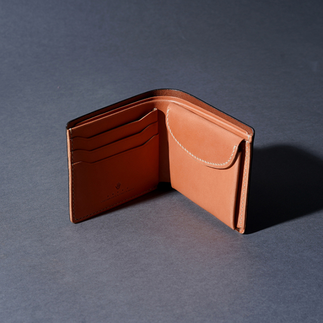 MOTO / モト「W1D HAND-DYED SHORT WALLET / BLACK」手染めショート