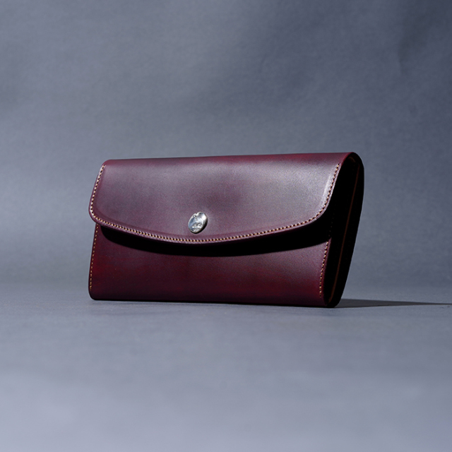 MOTO / モト「LW2D HAND-DYED LONG WALLET / BURGUNDY」手染めロングウォレット