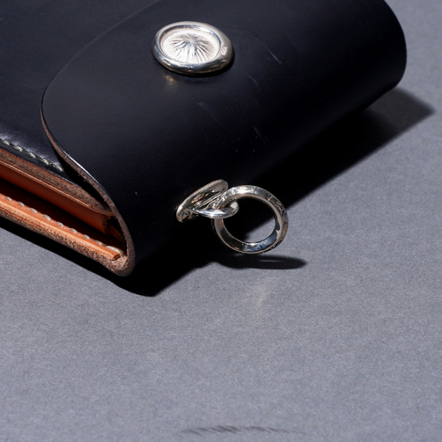 HORWEENクロムエクセル　スリムウォレット　コンチョカスタム　シルバー925 HORWEENクロムエクセル スリムウォレット コンチョカスタム シルバー