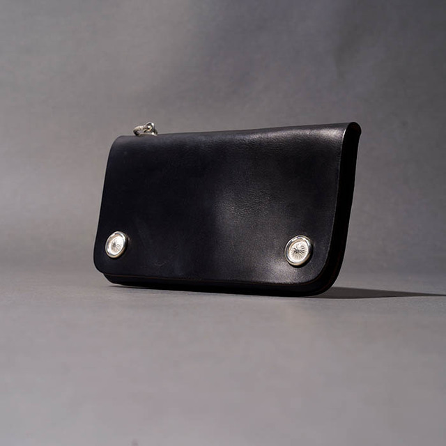 MOTOR / モーター「HORWEEN CHROMEXCEL LEATHER TRACKER'S WALLET / BLACK」ホーウィン クロムエクセル トラッカーズウォレット