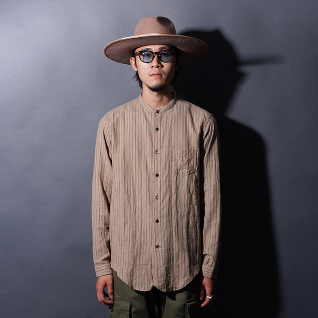 BSFL-25107 / 「Antique Cloth Band Collar Immigrant Shirt