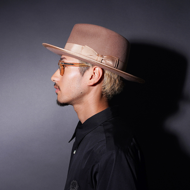 【美品】エイチダブリューアンドコー　ハット　ポイントエイチ　ベージュ D-00008-H /「POINT-H / BEIGE」ハット