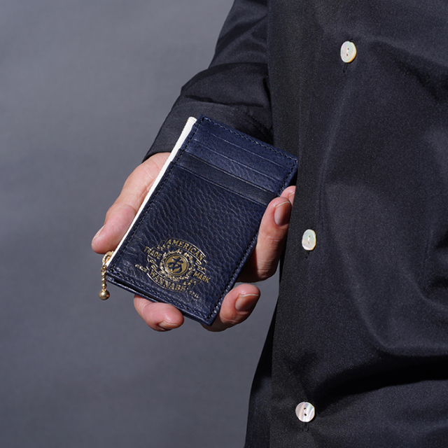 AWA-250502 /「COMPACT ZIP CARD HOLDER / NAVY」コンパクトジップ