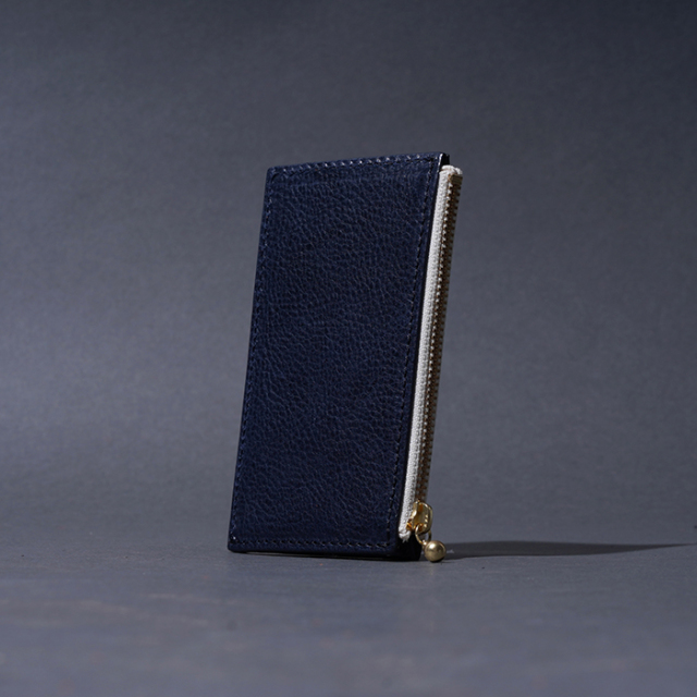 AWA-250502 /「COMPACT ZIP CARD HOLDER / NAVY」コンパクトジップ