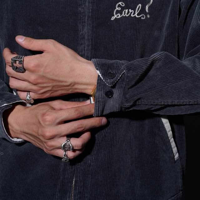 WRD5303 /「DRAGWAY - JACKET / BLACK」コーデュロイジップジャケット