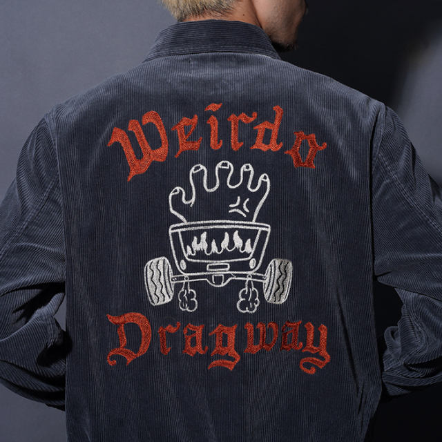 WRD5303 /「DRAGWAY - JACKET / BLACK」コーデュロイジップジャケット