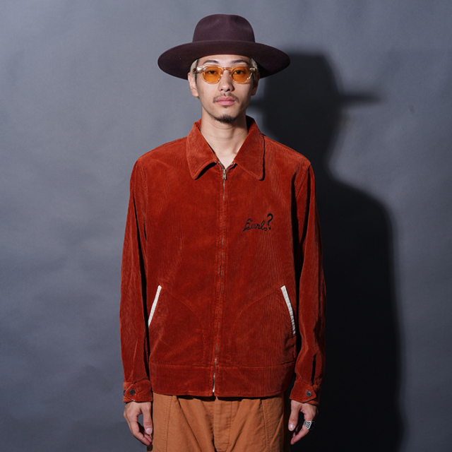 WEIRDO/ウィアード「DRAGWAY - JACKET / ORANGE」コーデュロイジップジャケット