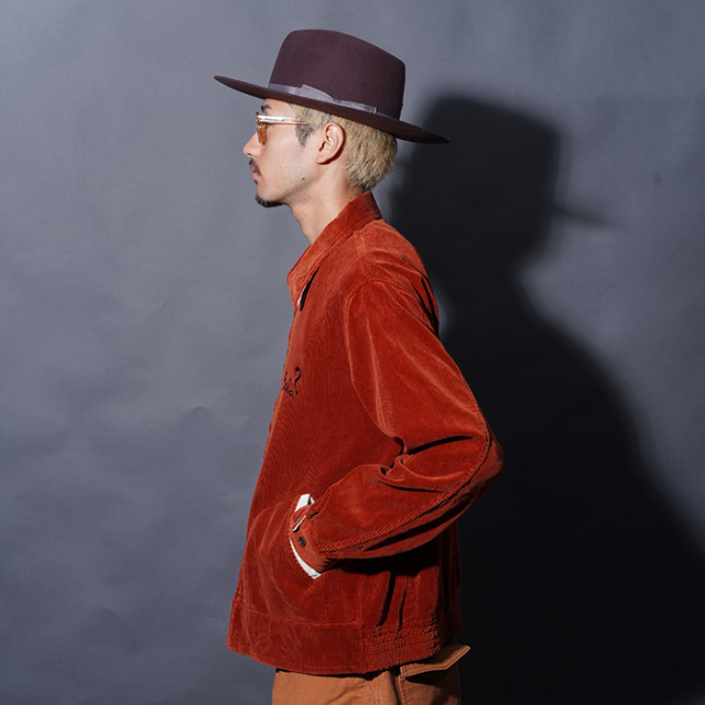 WRD5303 /「DRAGWAY - JACKET / ORANGE」コーデュロイジップジャケット